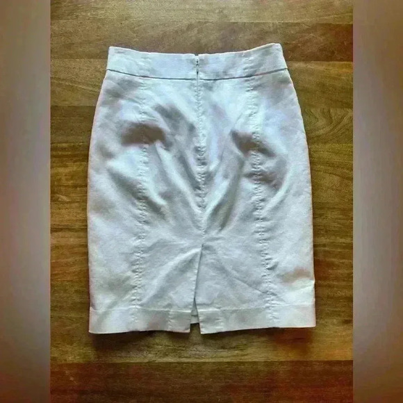 J. Crew White Pencil Skirt | 00 | Cotton Midi Skirt - Picture 2 of 8